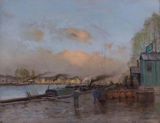 Le quai de Bercy (Conflit de cas) - Émile Cagniart — artwork view