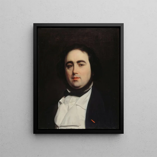 Portrait of Jules Janin 1804-1874 writer and critic - Émile Champmartin — framed artwork on a wall