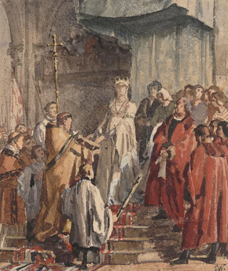 Marie de Bourgogne swears to respect the privileges of the city in 1477 - Émile Charles Wauters — artwork view