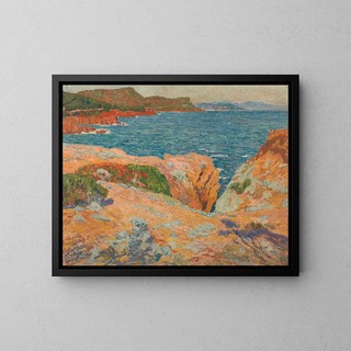 Afternoon at Estrel, French Riviera - Émile Claus — framed artwork on a wall