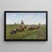 Linen Weeding in Flanders - Émile Claus — framed artwork on a wall