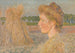 a Woman's Profile and Wheat Sheaves - Émile Claus — artwork view