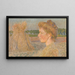 a Woman's Profile and Wheat Sheaves - Émile Claus — framed artwork on a wall