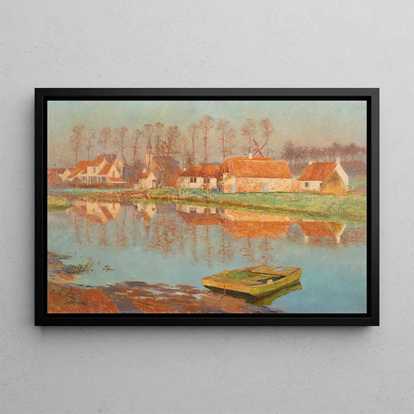 Village de Deurle - Émile Claus — framed artwork on a wall