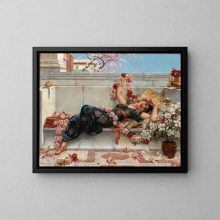 An Odalisque - Émile Eisman-Semenowsky — framed artwork on a wall