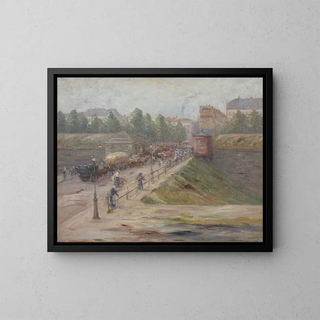 La porte d'Asnières - Émile Lafont — framed artwork on a wall