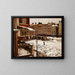 La place Pigalle sous la neige - Émile Louis Mathon — framed artwork on a wall