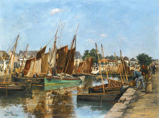Boats at the Port - Émile Louis Vernier — artwork view