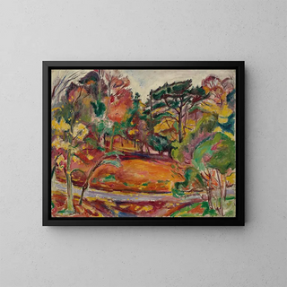 Autumn in Honfleur, La Côte de Grâce - Émile Othon Friesz — framed artwork on a wall