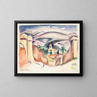 L'entrée de Cassis, also called the Cloître de Cassis - Émile Othon Friesz — framed artwork on a wall