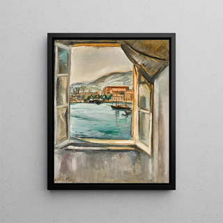 The window on the port of Toulon - Émile Othon Friesz — framed artwork on a wall