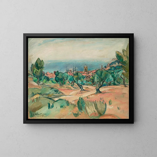 Landscape in Cassis - Émile Othon Friesz — framed artwork on a wall