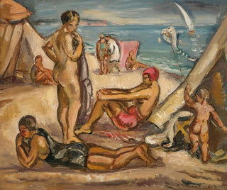 Scene animated: Bathers with kite - Émile Othon Friesz — artwork view