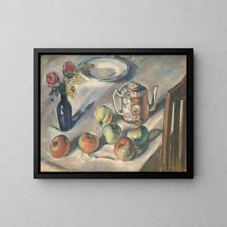 Still life with apples - Émile Othon Friesz — framed artwork on a wall