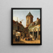 the Old Castle of Cardinal de Granvelle 1517-1586 in Brussels - Émile Pierre Joseph de Cauwer — framed artwork on a wall