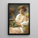 A young woman with a mirror - Émile Vernon — framed artwork on a wall