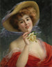 Girl with Yellow Rose - Émile Vernon — artwork view