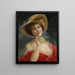 Girl with Yellow Rose - Émile Vernon — framed artwork on a wall