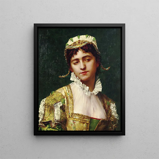A stolen glance - Émile Villa — framed artwork on a wall