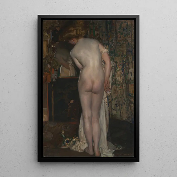 The Mirror - Émile Vloors — framed artwork on a wall