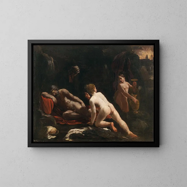 Lot et ses filles - École émilienne — framed artwork on a wall