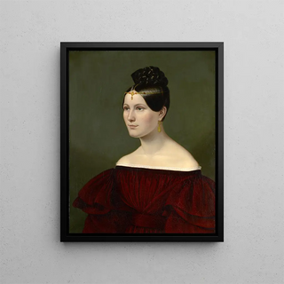 Portrait of Baroness Auguste von Eichthal - Emilie Linder — framed artwork on a wall