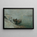 Fishing boats on the Danube bank - Emilie Mediz-Pelikan — framed artwork on a wall