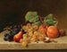 Nature morte with grapes, peaches, a pear, and nuts - Emilie Preyer — artwork view