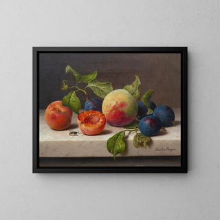 Still life with fruits - Emilie Preyer — framed artwork on a wall