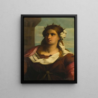 Sainte Barbe - Emilie Rouillon — framed artwork on a wall