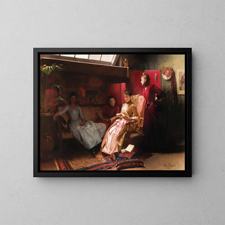 The Reading - Emilio Boggio — framed artwork on a wall
