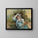Girl with Flowers - Emilio Sala y Francés — framed artwork on a wall