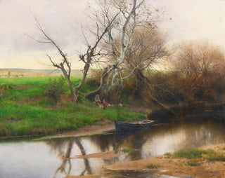 A peaceful stretch of river - Emilio Sánchez Perrier — artwork view