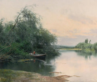 a peaceful afternoon on the river - Emilio Sánchez Perrier — artwork view