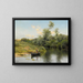 A summer day by the river - Emilio Sánchez Perrier — framed artwork on a wall