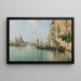 the Mouth of the Grand Canal, Santa Maria della Salute in the distance - Emilio Sánchez Perrier — framed artwork on a wall