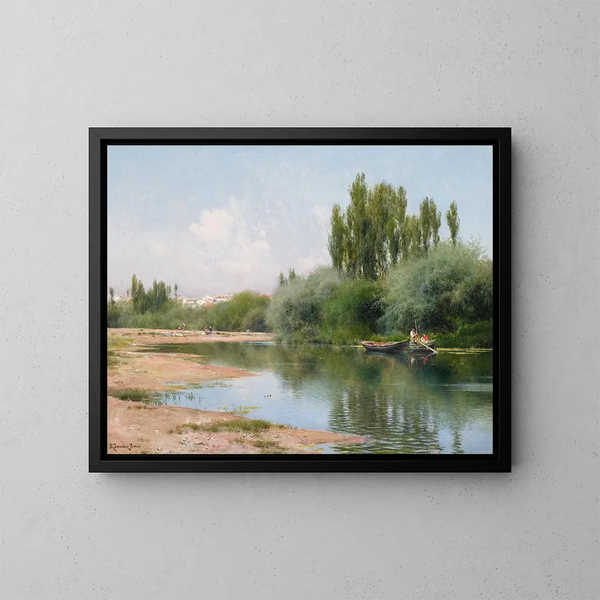 Sur le Guadalquivir à Séville - Emilio Sánchez Perrier — framed artwork on a wall