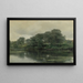Calm on a water lily pond - Emilio Sánchez Perrier — framed artwork on a wall