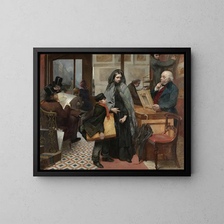 Without name and without friend, the wealth of the rich man is his strong city - Emily Mary Osborn — framed artwork on a wall