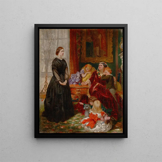 The Governess - Emily Mary Osborn — framed artwork on a wall