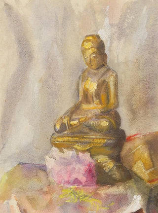 Buddha statuette painting - Emily Sargent — artwork view