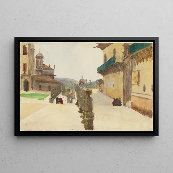 Untitled Painting - Emily Sargent — framed artwork on a wall