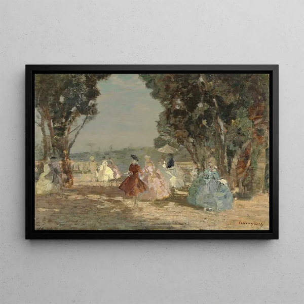 Les Jardins Venise - Emma Ciardi — framed artwork on a wall