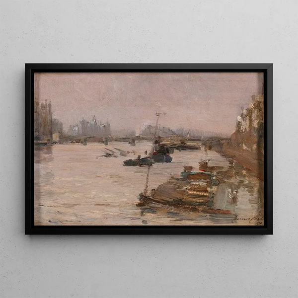 The Thames, London - Emma Ciardi — framed artwork on a wall