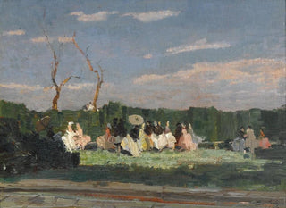 Entertainment in the garden of a villa - Emma Ciardi — artwork view