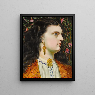The Gold Earring - Emma Sandys — framed artwork on a wall