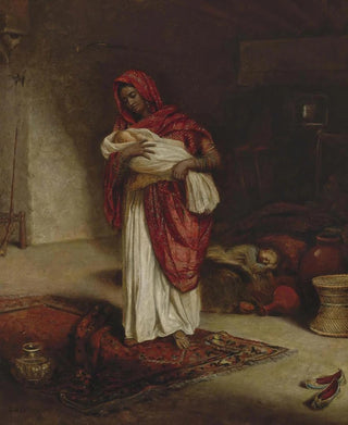 Indian Verse Painting with Sleeping Children - Emma W. Fullerton — artwork view