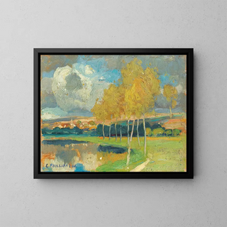 Landscape - Emmanuel Phillips Fox — framed artwork on a wall