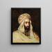 Man with White Turban in Constantinople - Emmanuel de Dieudonné — framed artwork on a wall