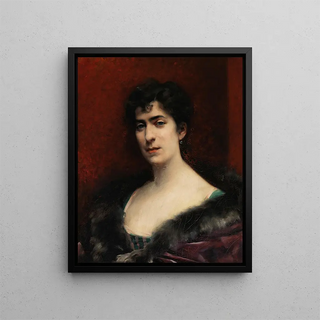 Portrait of Baroness Delort de Glon - Emmanuel de Dieudonné — framed artwork on a wall